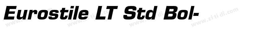 Eurostile LT Std Bol字体转换